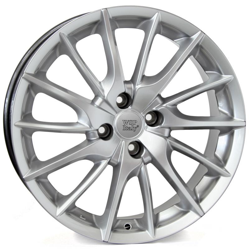 Cerchi in Lega WSP ITALY Lucca2al54 Lucca Hyper Silver 4 fori 17\" 7X17 ET37 4x100