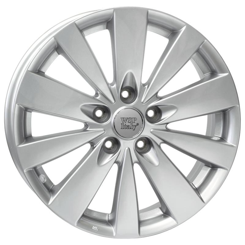 Cerchi in Lega WSP ITALY W3904 Ravenna Silver 5 fori 17\" 6.5X17 ET46 5x114.3