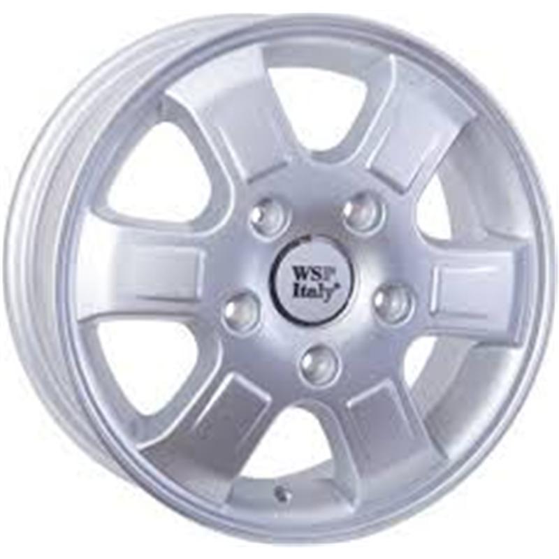 Cerchi in Lega WSP ITALY W776 Rhino Silver 5 fori 15\" 6X15 ET60 5x130