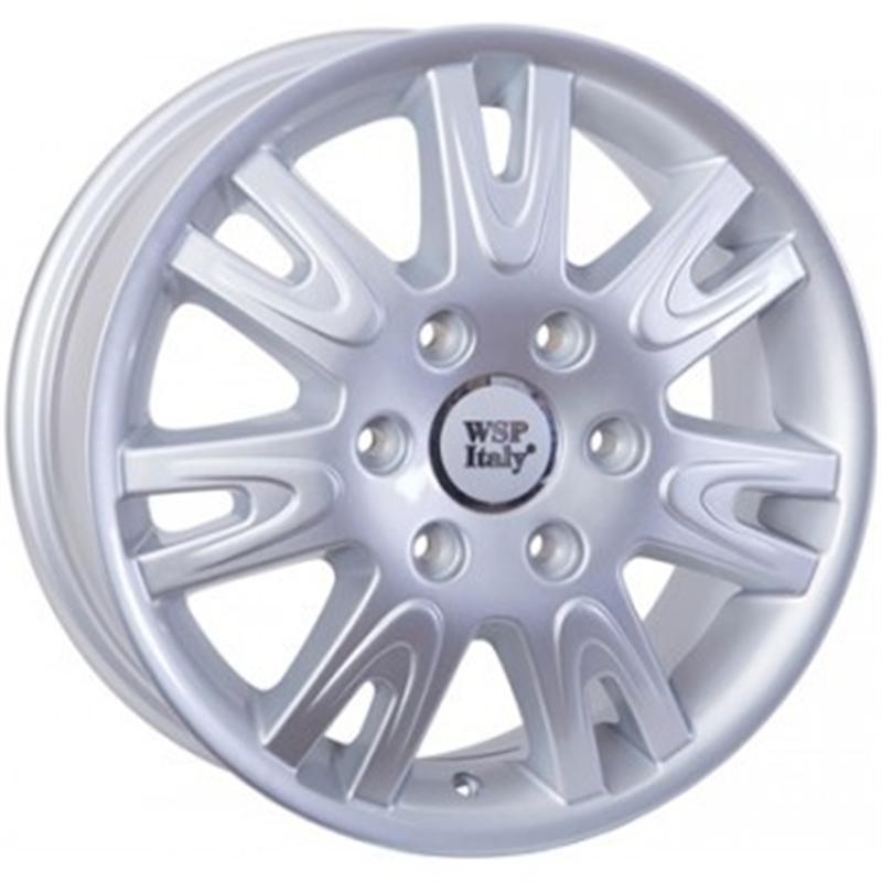 Cerchi in Lega WSP ITALY W777 Elephant Silver 6 fori 16\" 6.5X16 ET62 6x130