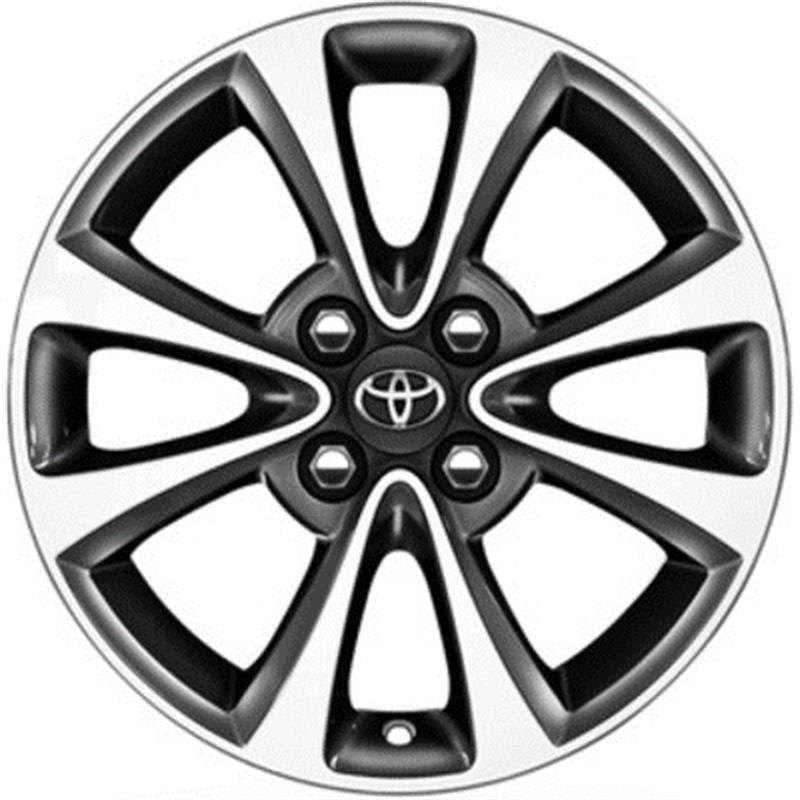 Cerchi in Lega ORIGINALE TOYOTA LEXUS Yaris Originale Toyota - Smontato Nuovo Nero Diamantato 4 fori 15\" 5X15 ET39 4x100